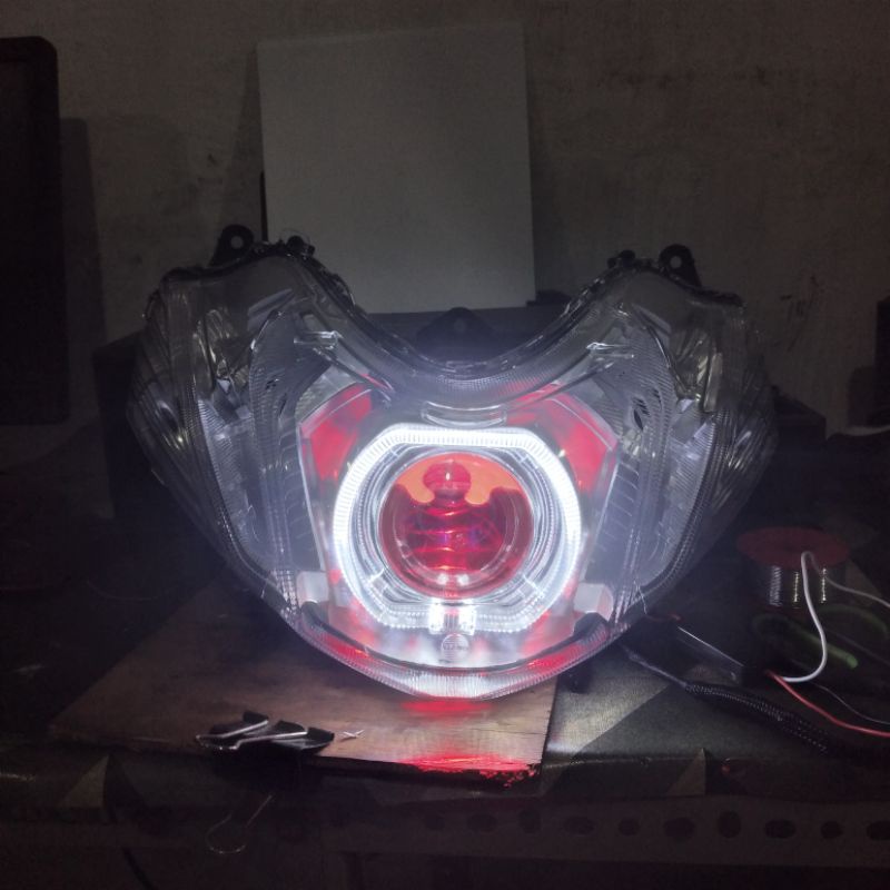 HEADLAMP CUSTOM LAMPU BILED PROJIE PROJECTOR WST YAMAHA MIO Z MIO M3