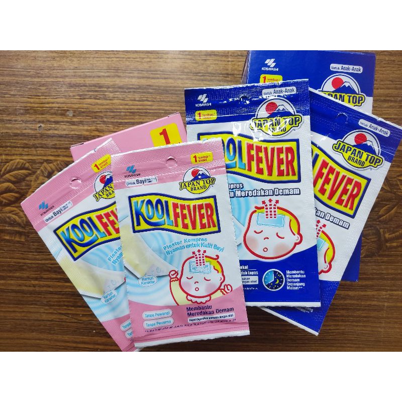 Kool Fever Cool Fever Plester Kompres Demam Bayi Anak Cooling Patch Demam Koolfever 1 sachet Gel Kompres Bayi Anak