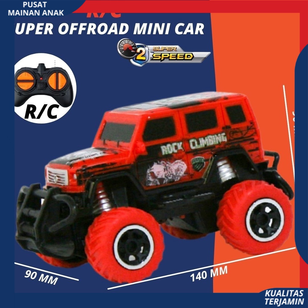 Mainan mobil remote kontrol bentuk unik rc car toys mobil rock crawler mini climber army New