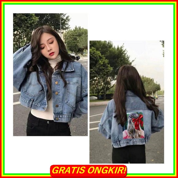 Amr Original - Astro World 570 - Jacket Jeans Oversize Toxic Jaket Jeans Crop Girls Republic