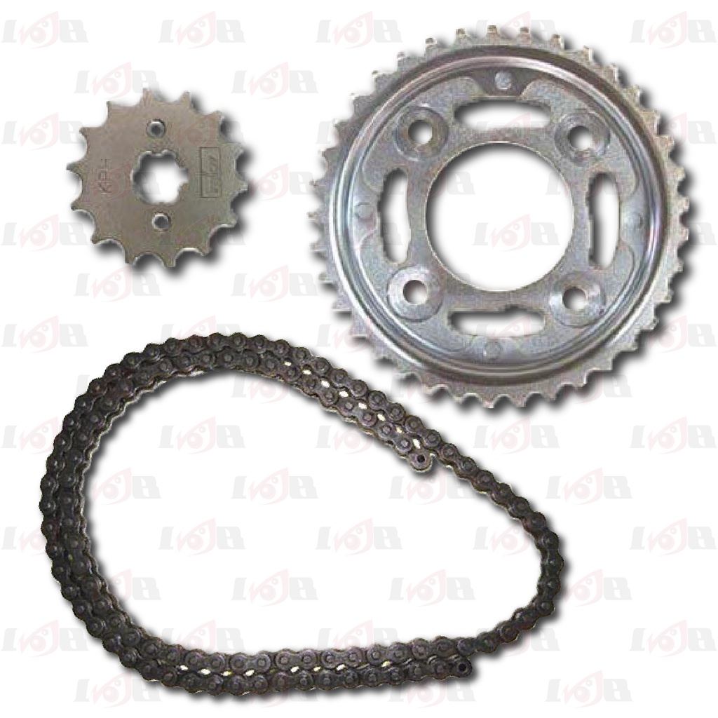 Aspira Gear Set New Supra Fit Revo Drive Chain Rantai Roda Gir Depan Gear Belakang Motor