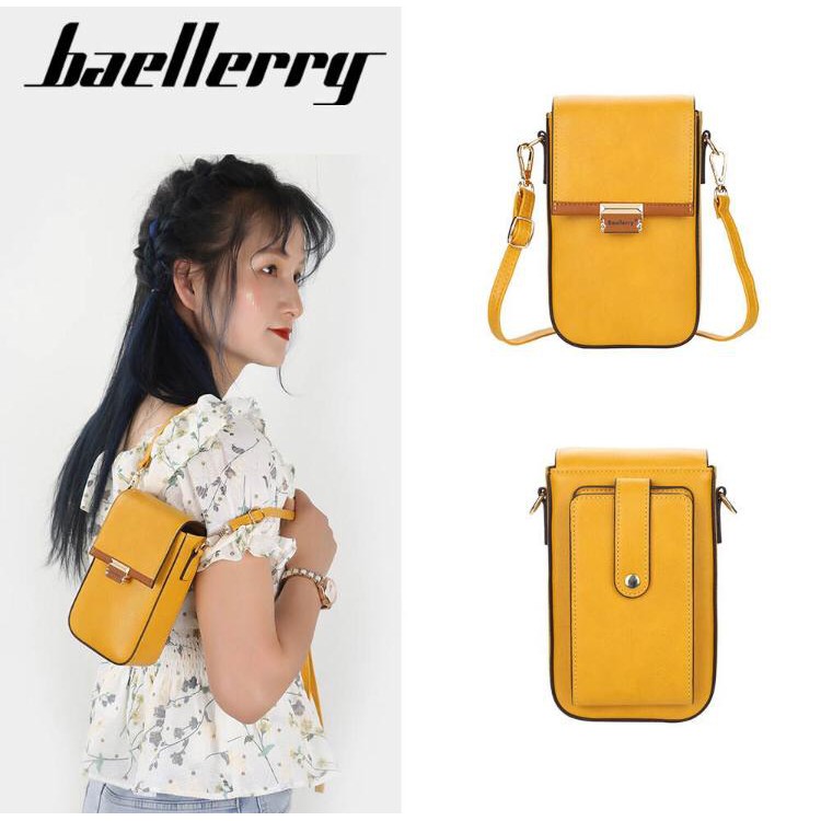 BAELLERRY Tas Selempang Wanita Kulit Tas HP Wanita Cewek Dompet BLY029