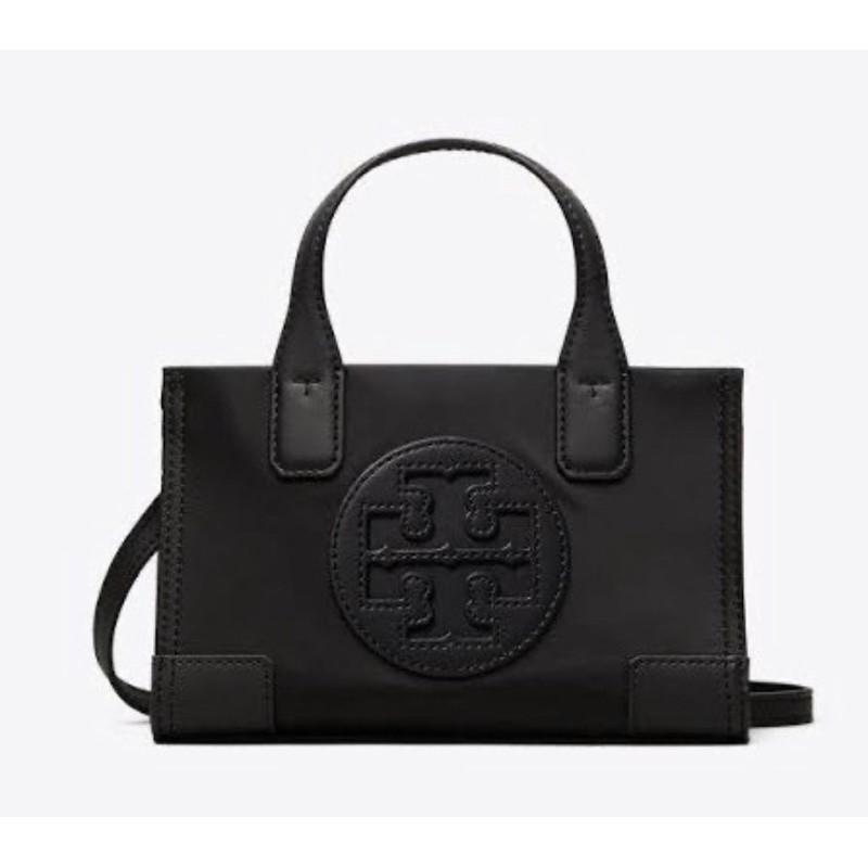 TORY BURCH ELLA MICRO TOTE BLACK