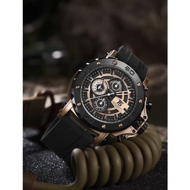 TRENDING JAM TANGAN T5 H 3865G Original Jam Tangan Pria Chronograph Aktif Tanggal Aktif