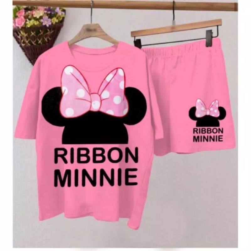 SET SETELAN RIBBON MINNIE / SETELAN RIBBON KAOS + CELANA / SETELAN MICKEY SET MICKEY RIBBON