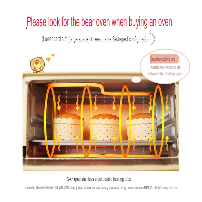 Oven Listrik Pemanggang 10 Liter BEAR Electric Microwave Penghangat Makanan Free Tools