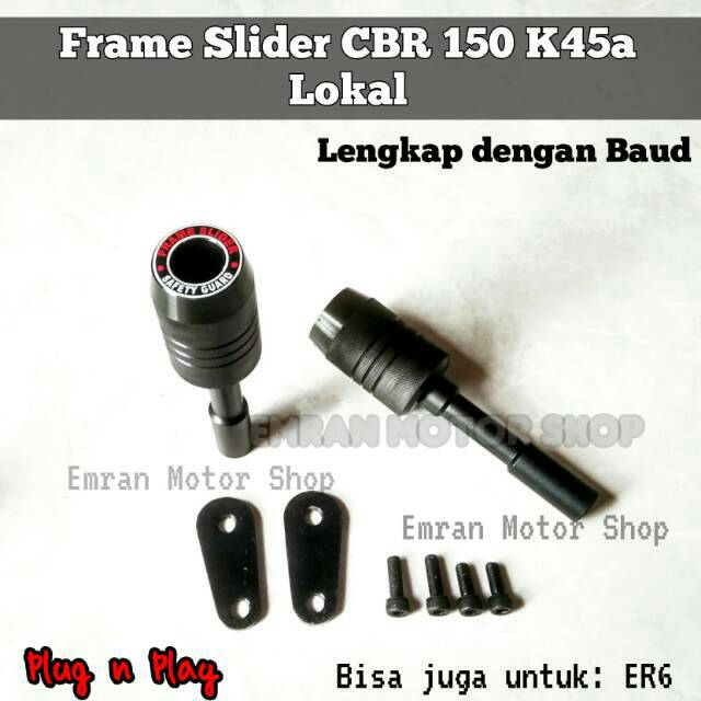 Frame Slider CBR150R Lokal frame slider cbr k45 frame slider er6n KLX Dtracker Aksesoris CBR150 fram