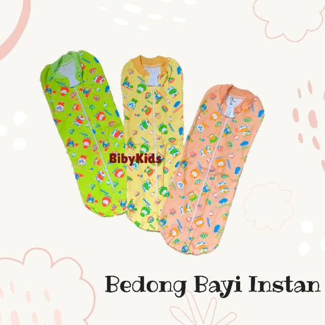 Bedong Instan Katun Gedong Baby Newborn Murah Perlengkapan Bayi Baru Lahir Peralatan Newborn