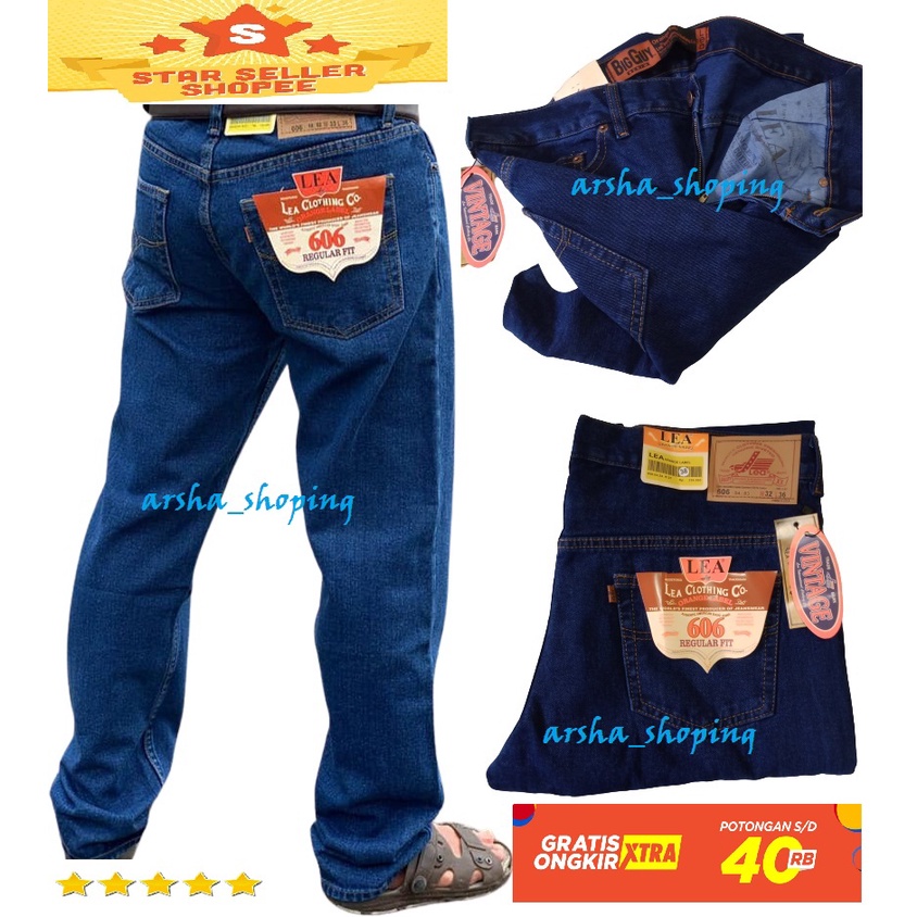 celana panjang jeans standar LEA606 celana panjang bandung bahan bagus model terbaru minggu ini