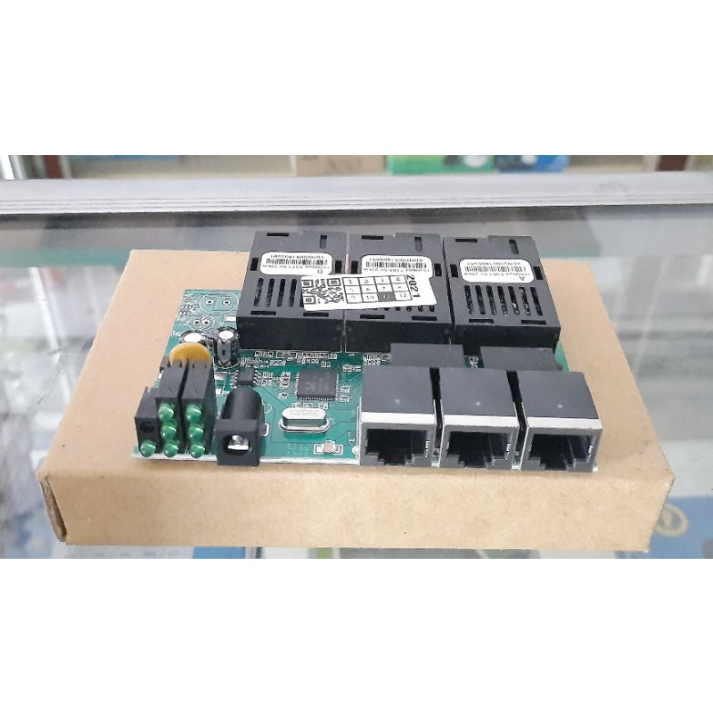 10/100Mbps 3 SC 3 RJ45 POE PCB BOARD ETHERNET FIBER SWITCH(2 A+1 B)