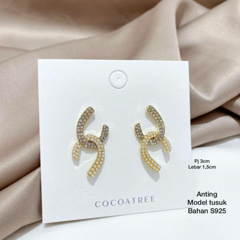 Anting Silver925 Premium Quality Anti karat anti alergi earring zircon mata halus