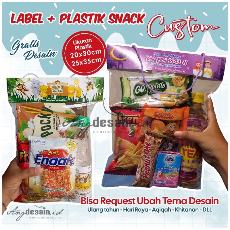 

Label Plastik Snack Ulang Tahun Custom | Bingkisan Snack Ulang Tahun