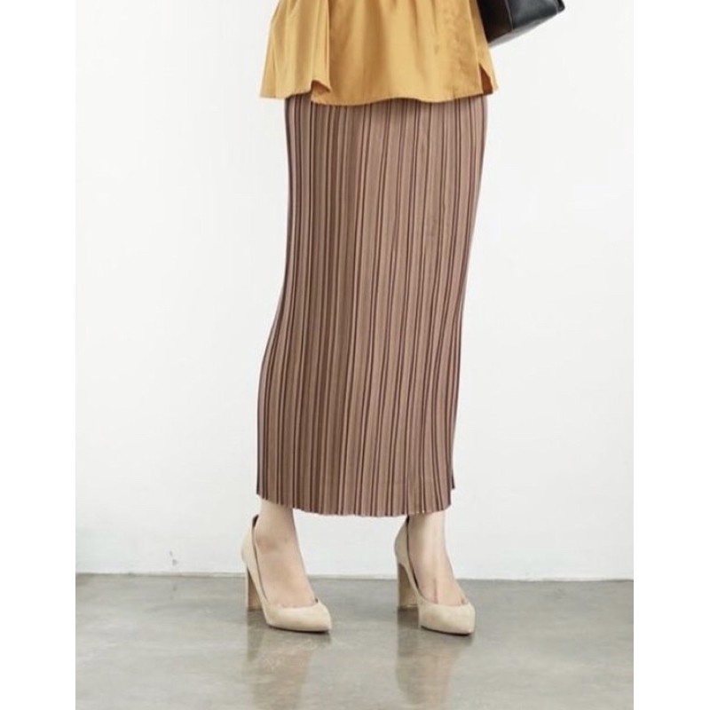 [ NEW - 019 ] ROK PLISKET KECIL SEPAN CANTIK LURUS SLIM PANJANG FLARE SKIRT MAXI MUSLIM ABG POLO