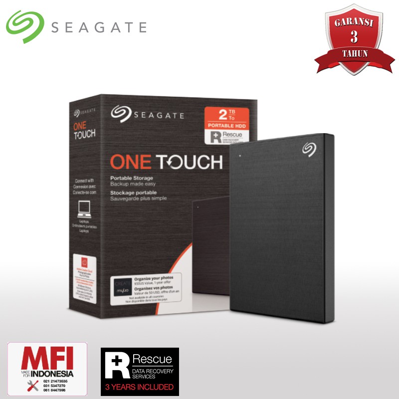 Seagate One Touch HDD - Hardisk Eksternal 2TB - ( Pengganti Seagate Backup Plus )-1