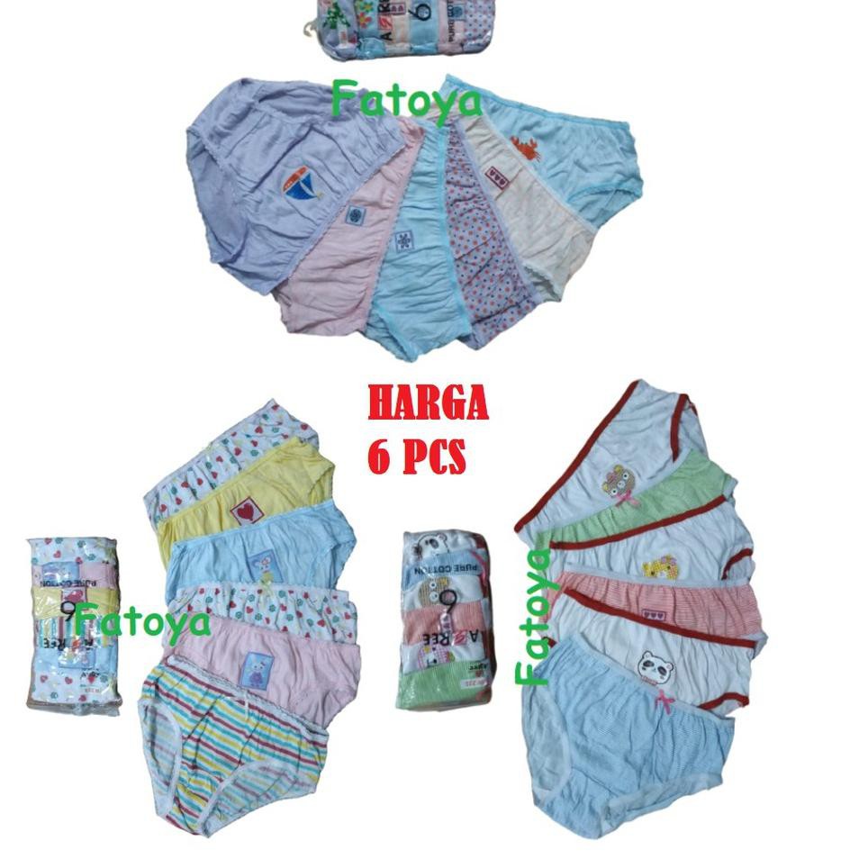 51-lj Agree Celana Dalam Anak Perempuan Cewek (6 PCS) Khusus Promo Ʒ