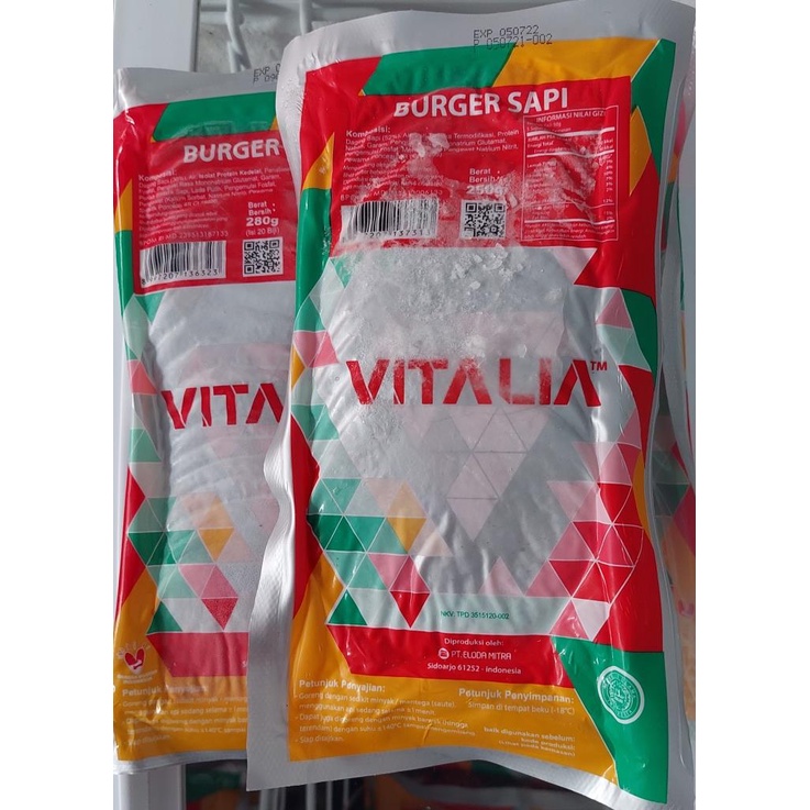 

VITALIA BURGER SAPI ISI 20 (280g)