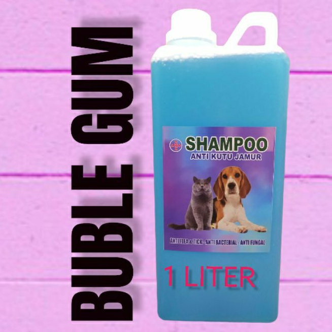 BABBLE GUM shampo 1 liter anti kutu dan jamur kucing anjing