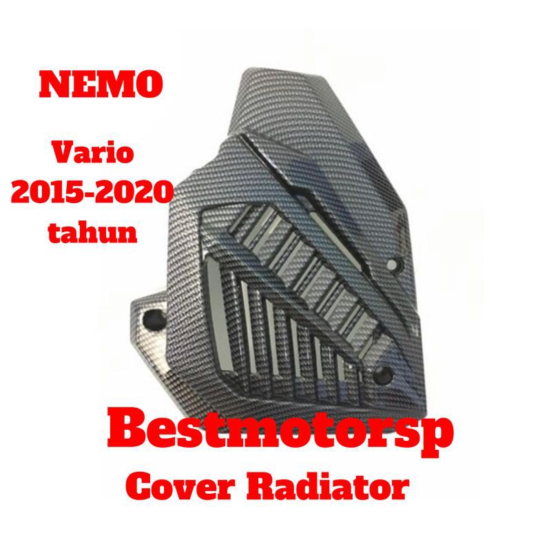 Cover Tutup Radiator Vario 125 150 2015-2020 Carbon NEMO