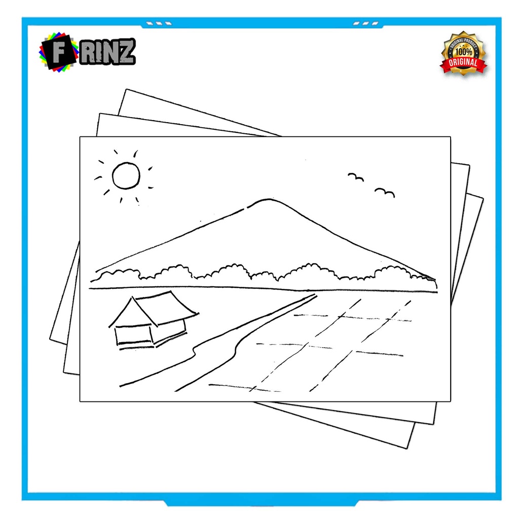 Gambar Sketsa Mewarnai ~ 17 . Pemandangan Part 1 / Seketsa Lukis / Drawing Sketch / Menggambar-17