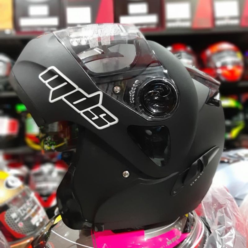 HELM MDS PRORIDER BLACK DOFF HELM TOURING MDS PRO RIDER HITAM DOFF HELM MODULAR DOUBLE VISOR MDS ORI