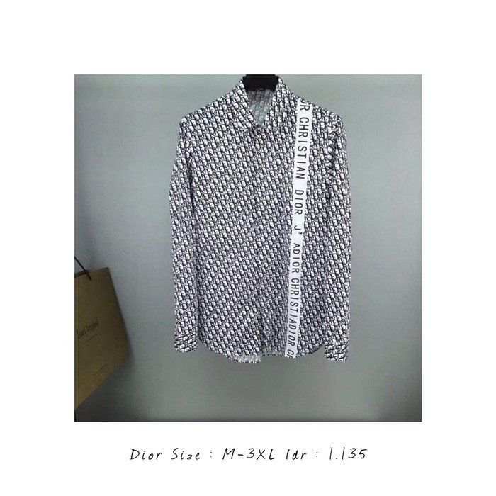 Dijual Atasan Pria/Kemeja Lengan Panjang Pria Casual DIOR Import Berkualitas