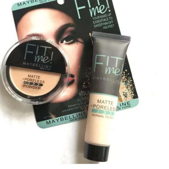 Ω Paket Make Up Myb 1 Set 7in1 / Paket Kosmetic Myb Wanita Lengkap ( make up set fitme 2in1 (bdk+fou