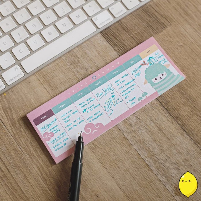 

Star Fluffy Animal Weekly Plan Memopad / Agenda Mingguan Terbatas