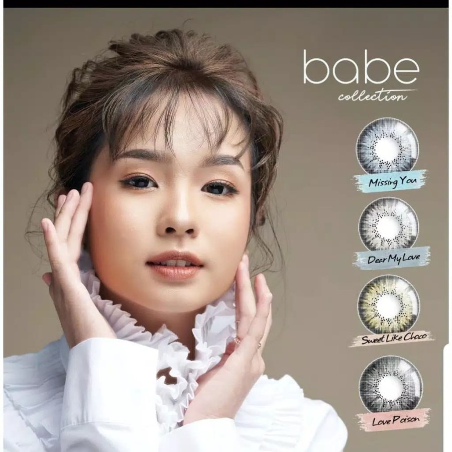 softlens X2 BaBe Big Eyes 16mm warna BLACK BROWN GREY BLUE