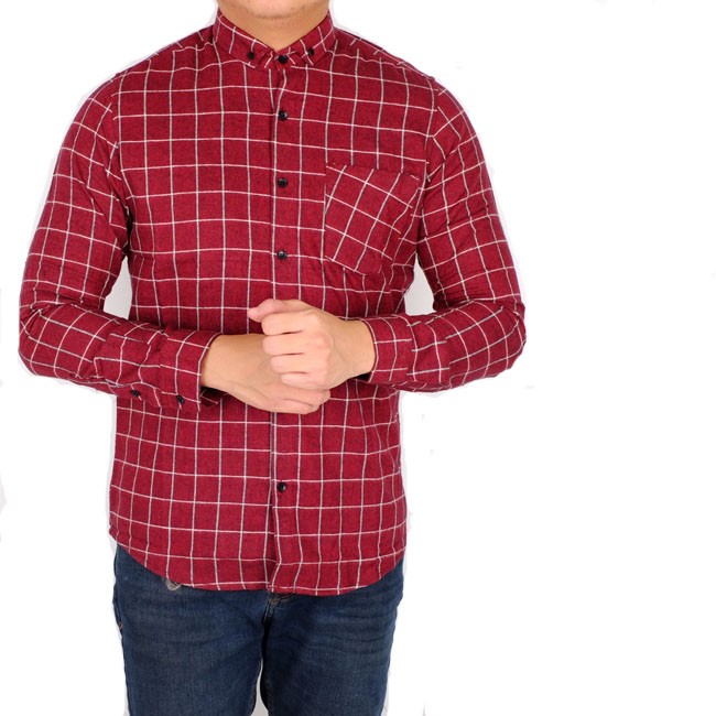 kemeja pria flanel kotak2/kemeja panjang pria flanel/baju pria casual simfit
