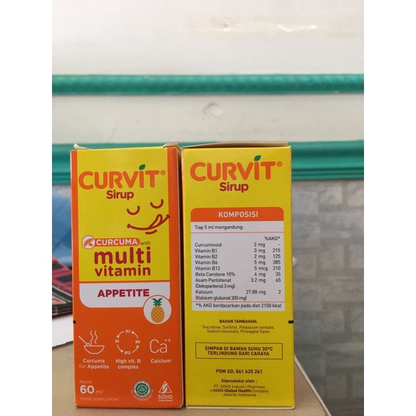 curvit syrup 60 Ml | Vitamin gemuk | penambah nafsu makan