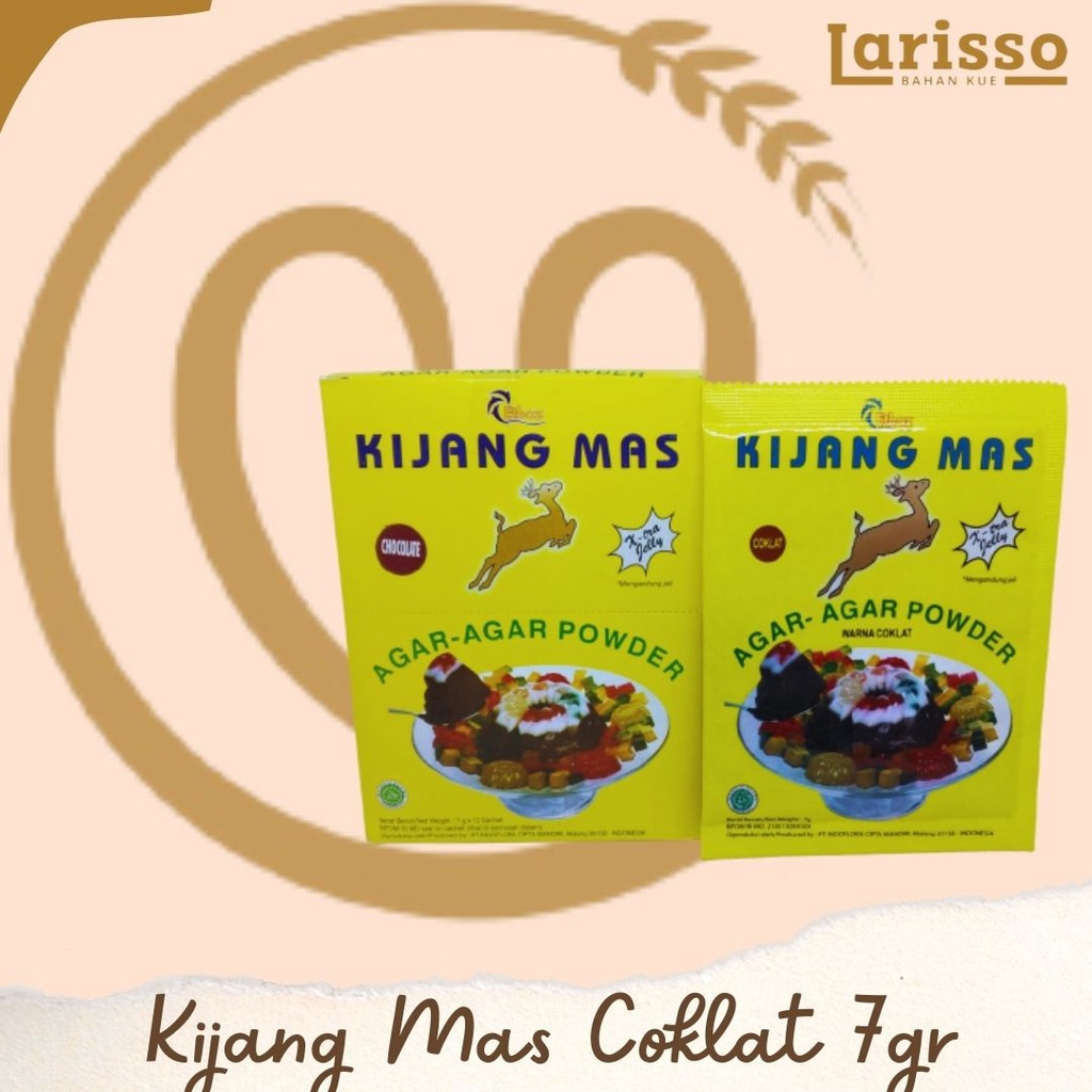 

KIJANG MAS AGAR AGAR POWDER XTRA JELLY COKLAT 7GR