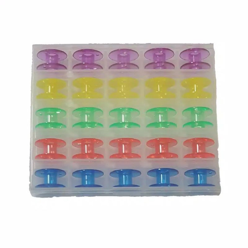 Spool Isi Sekoci Plastik Warna Warni 25 pcs+ BOX