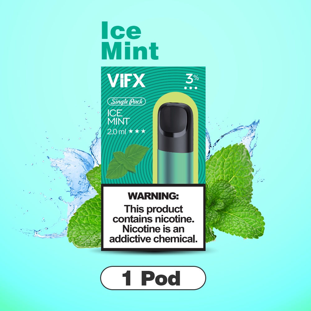 ViFX Pod Compatible RELX Infinity &amp; Essential &amp; Phantom - Ice Mint Flavours∣1 Pack Isi 1   Pod