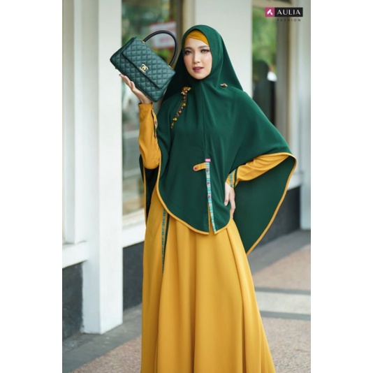 SET GAMIS AULIA SAFRINA SAFRON EMERALD SANGAT COCOK UNT DI PAKAI HANTARAN,BUSUI DAN REMAJA