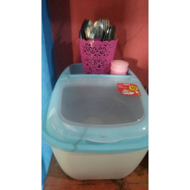 Tempat penyimpanan beras 5liter / Rice box Kotak Beras/dispenser beras RBT Tabitha Ricebox Termurah Ricebox Terlaris Tabitha Tempat Beras dan Water Dispenser Mini