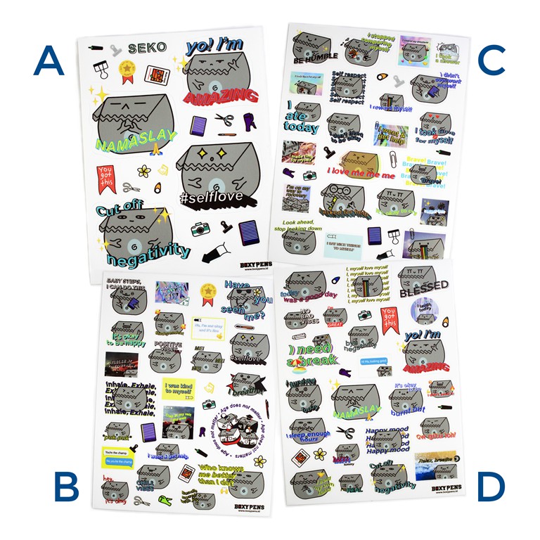 

Boxypens Seko Self Care Stickers