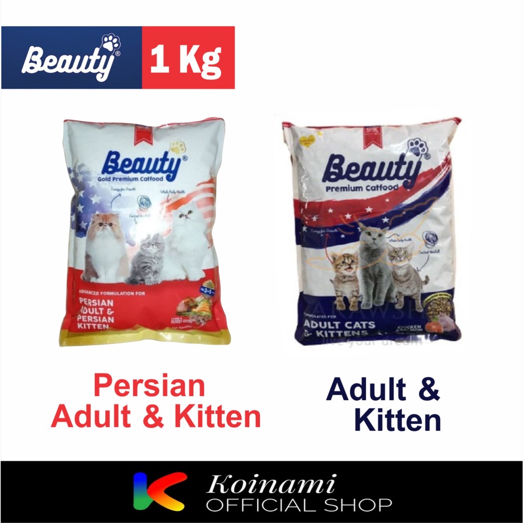 Makanan Kucing Beauty - Beauty Gold Persian 1 kg - Beauty Premium 1kg - Makanan Kucing Kering - Cat Food