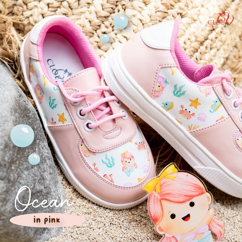 CLOEVKIDS - Ocean Sepatu Sneakers Anak Perempuan - Mermaid Series