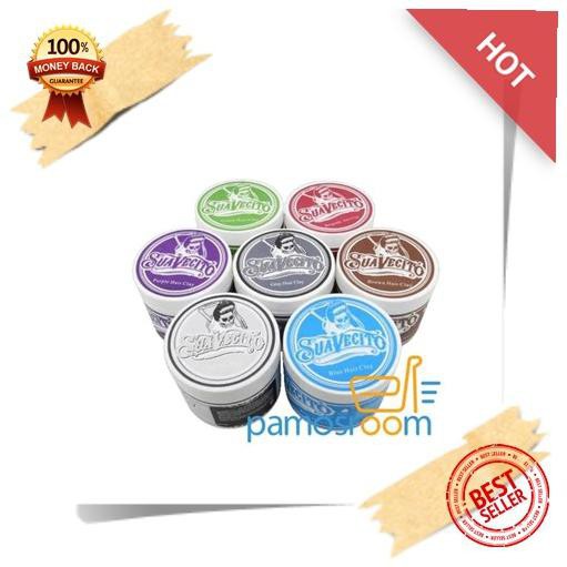 BEST SELLER Pomade Wax Murah Suavecito Warna + Sisir Warna - SILVER