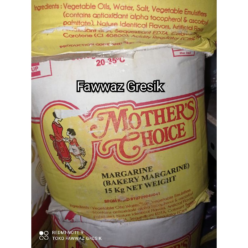 Mother's Choice Bakery Margarine 15Kg / Mentega multipurpose 15 kg