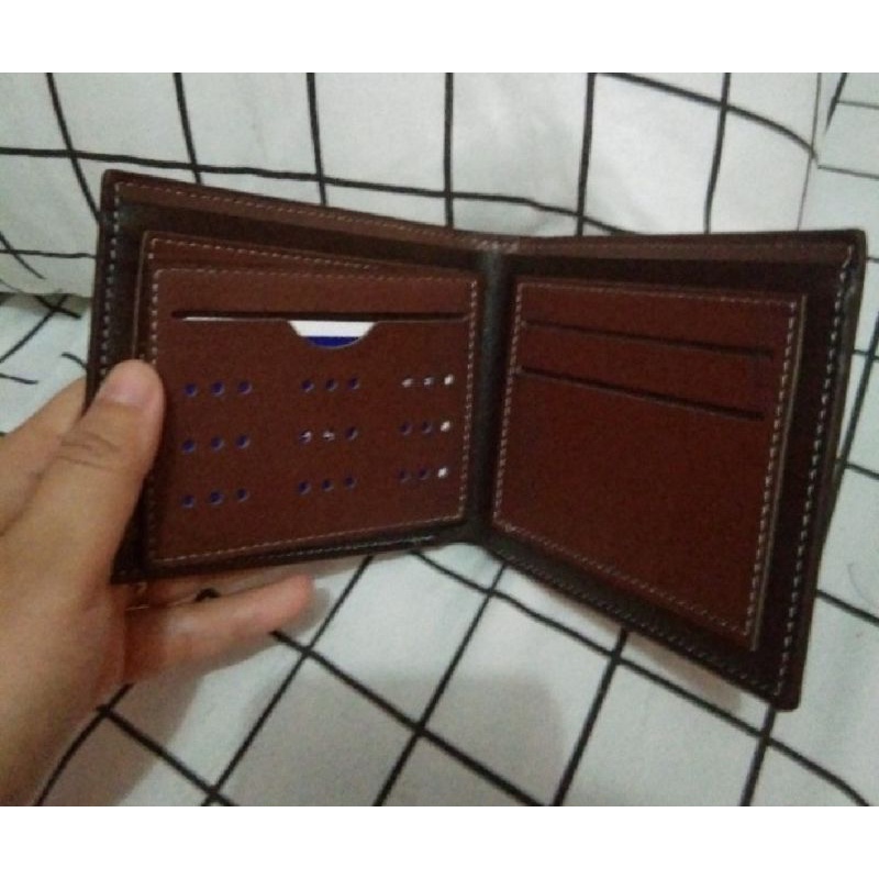 BAELLERRY Dompet Pria Dompet Lipat Kulit Kilap IMPORT 6 Slot