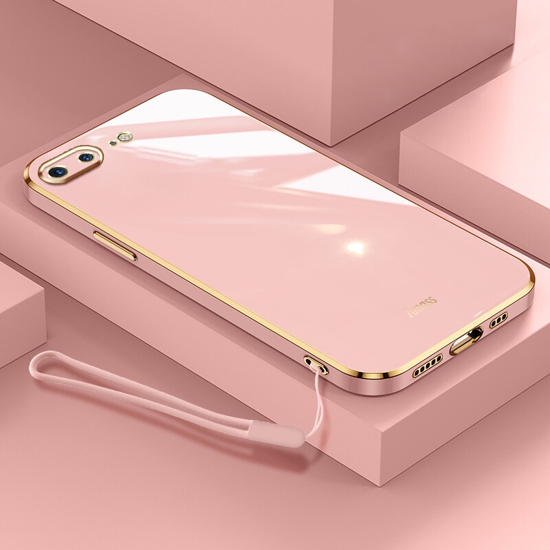 Case Bahan Silikon Dengan lanyard Untuk iPhone 6 6s 7 8 Plus SE 2020