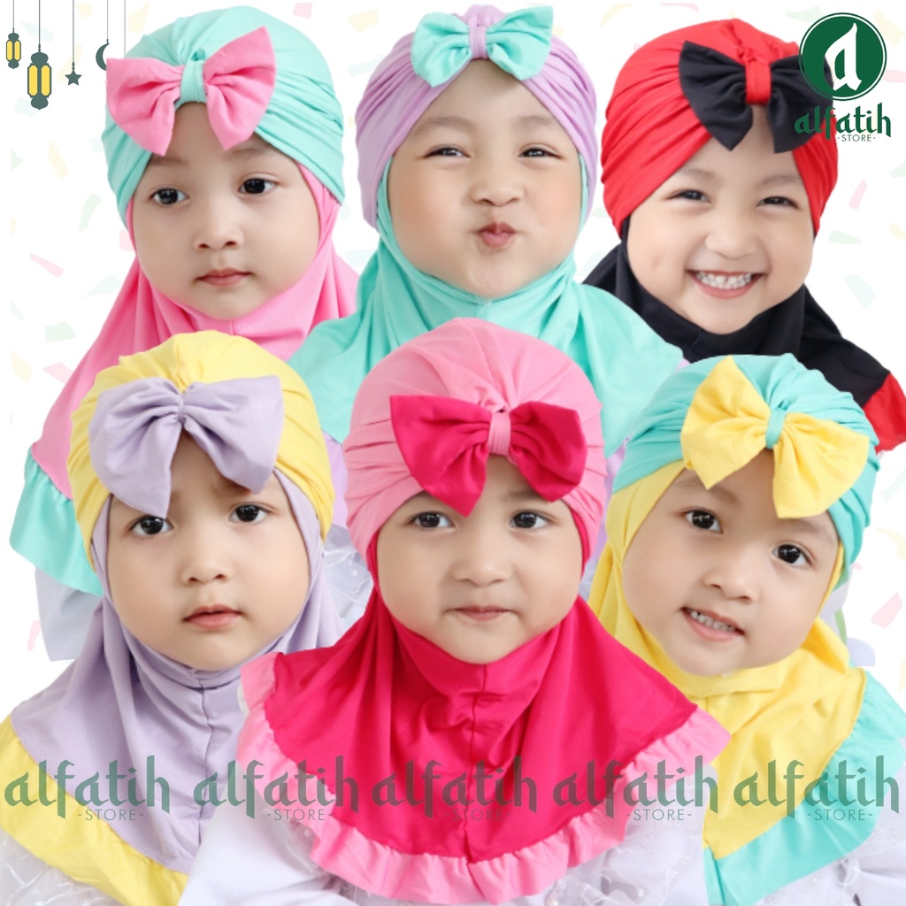 ALFATIH STORE / JILBAB ANAK TURBAN AMANDA VARIASI PITA / JILBAB ANAK MURAH / HIJAB MURAH KERUDUNG ANAK PEREMPUAN HIJAB BAYI COD / KERUDUNG ANAK HIJAB ANAK BAYI PEREMPUAN / HIJAB ANAK / JILBAB ANAK BAYI USIA 2 TAHUN BAHAN JERSEY PREMIUM NYAMAN DI PAKAI
