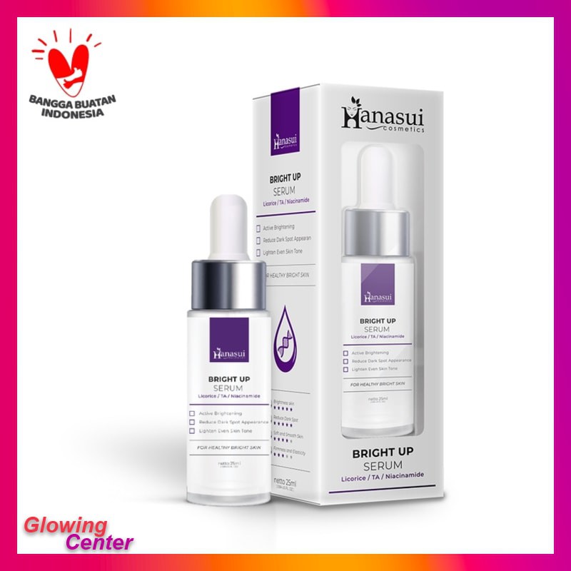 SERUM WAJAH GLOWING PENCERAH WAJAH AMPUH BPOM PENGHILANG FLEK HITAM HANASUI BRIGHT UP SERUM 25ML