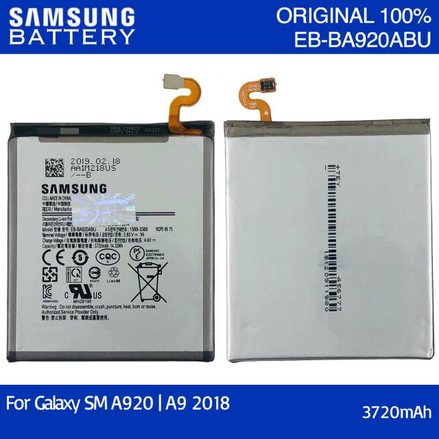 Baterai Batre Samsung Galaxy A9 2018 Battery Samsung EB-BA920ABU Original