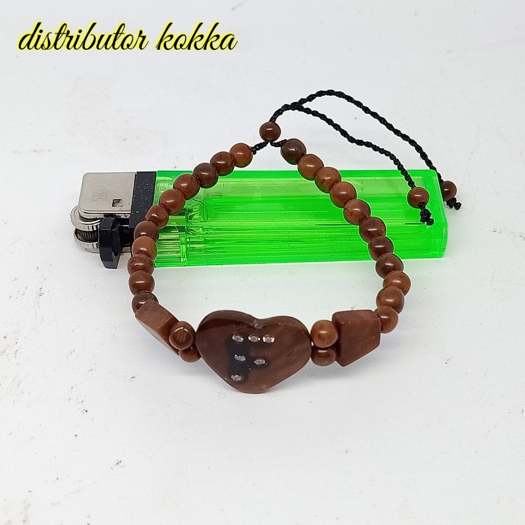 ( SUPER MURAH ) Gelang Kokka kaukah kaokah fukakah koka love mata huruf coklat