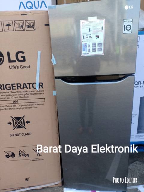 LG Kulkas 2 Pintu Smart Inverter GN-B222SLCB 70 Watt Tanpa Bunga Es [209 Liter] Jabodetabek