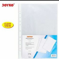 

Plastik PP Pocket Folio Joyko isi 10 lembar/Sheet Protector F4
