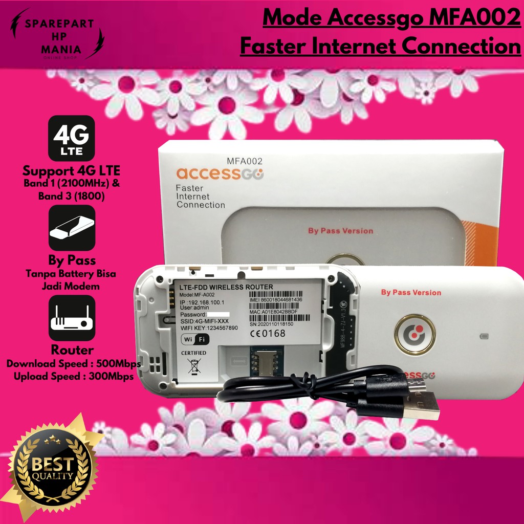 MODEM MIFI 4G ACCESSGO MFA002 BY PASS VERSION