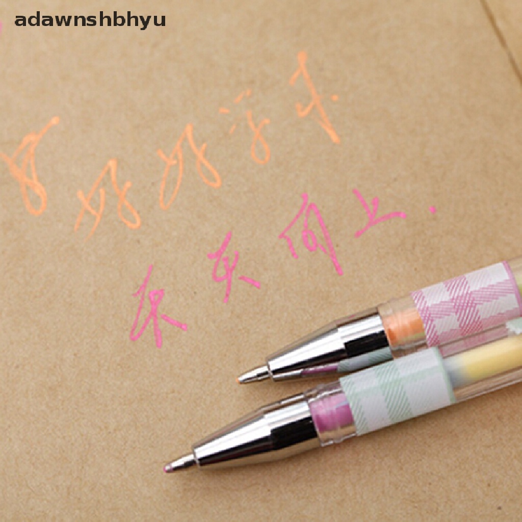 Adawnshbhyu 2pc Pulpen Stabilo Lucu Spidol Stationary Point Bolpen 6warna